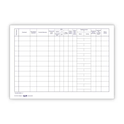 Tlačivo kniha došlých faktúr A4,  309139