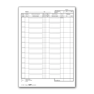 Tlačivo Kniha došlej a odoslanej pošty 409850