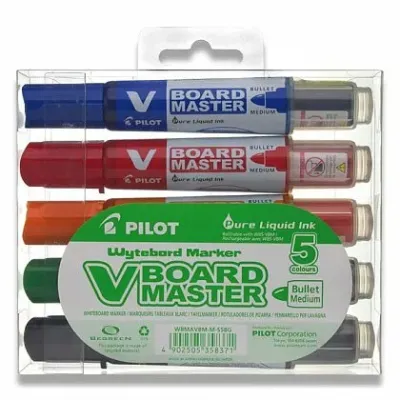 Popisovač PILOT FriXion na biele tabule  WBMA-VBM 5ks/sada