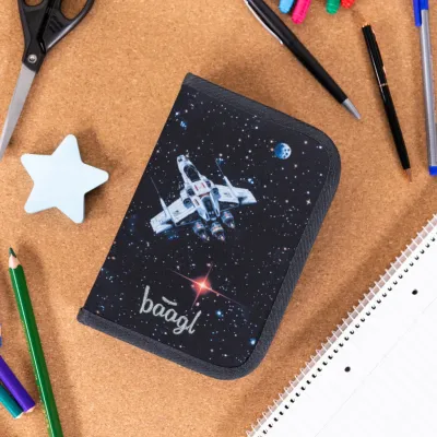 BAAGL Školský peračník jednoposchodový Pixel Space
