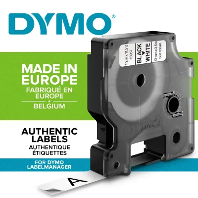 DYMO páska  D1 12mmx7m bieločierna