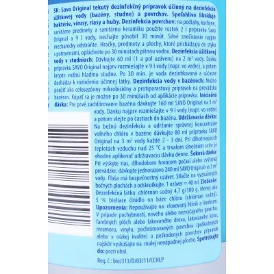 Čistiaci prostriedok SAVO ORIGINAL /1,2l