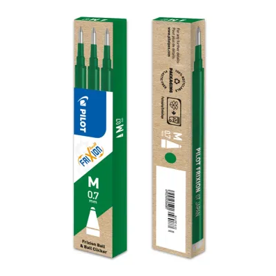 Tuha gumovacia do pera PILOT FRIXION Ball 0,7/3ks zelená