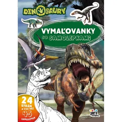 Maľovanky A4 so samolepkami Dinosaury