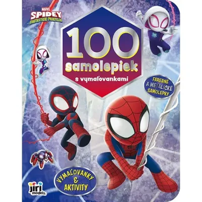 100 samolepiek s maľovankami Spidey