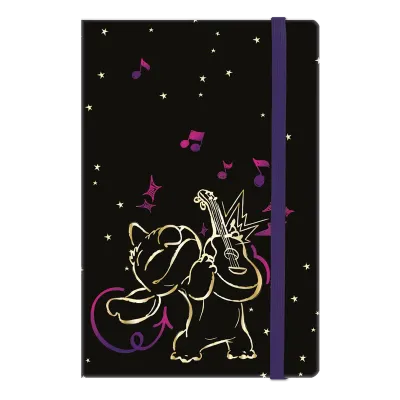 Zápisník linkovaný s gumičkou - Stitch Gold 2