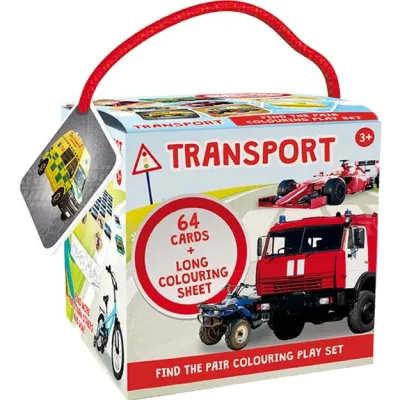 Pexeso na cesty s maľovankami Doprava