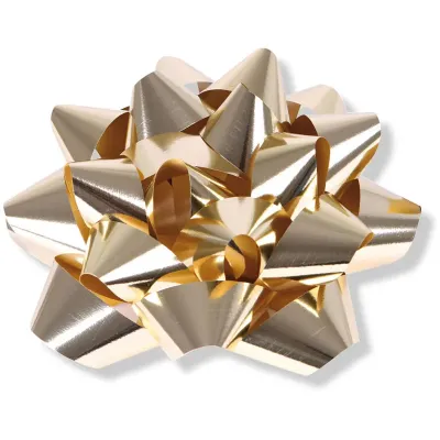 Mašľa samolepiaca metal 20cm zlatá