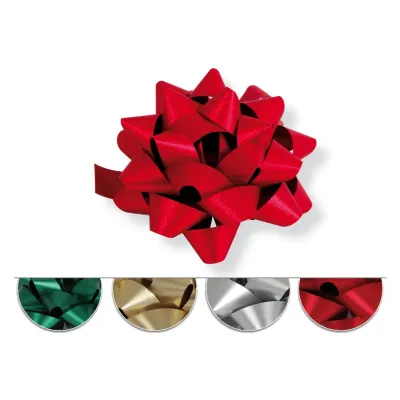 Mašľa samolepiaca metal 12,5cm mix