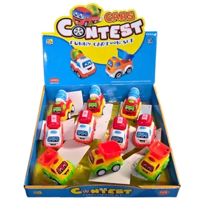 Auto baby stavebné naťahovacie 6,5cm,3druhy - náhodné