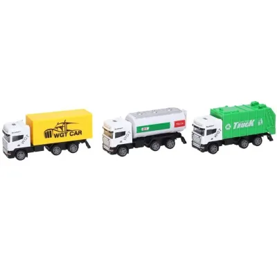 Auto kovové 11,5cm/3druhy - smetiarske auto