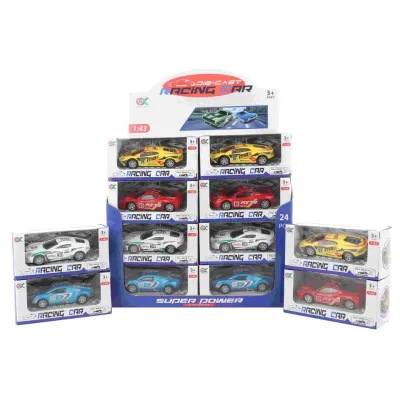 Auto kovové na natiahnutie 1:43 10cm - čierna