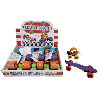 Auto náramok "skateboard" 15,5cm - oranžová