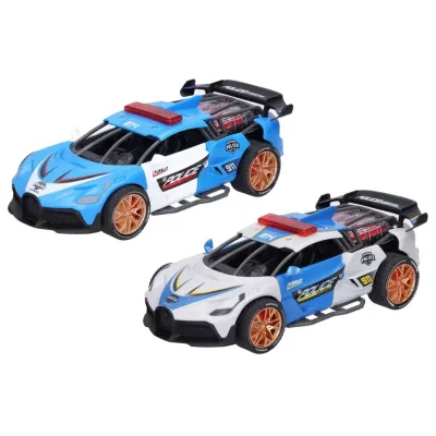 Auto polícia s efektmi 18cm - modrá