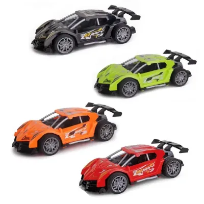 Auto pretekárske na zotrvačník 16,5cm - čierna