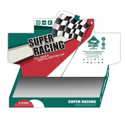 Auto pretekárske na zotrvačník 16,5cm - čierna