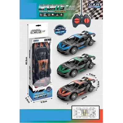 Auto športové RC 20cm - modrá