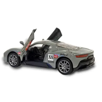 Auto závodné kov 12cm - modrá