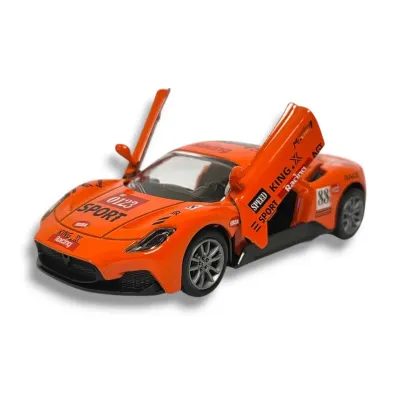 Auto závodné kov 12cm - modrá