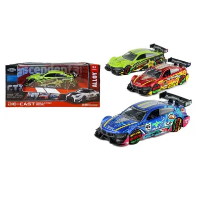 Auto závodné kovové 11cm - modrá