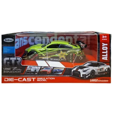 Auto závodné kovové 11cm - modrá