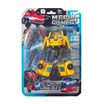 Autorobot závodné auto 10 cm - žltá