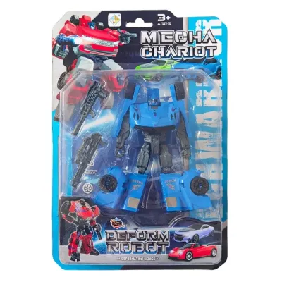 Autorobot závodné auto 10 cm - modrá