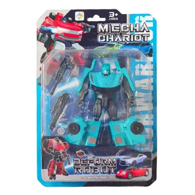 Autorobot závodné auto 10 cm - modrá