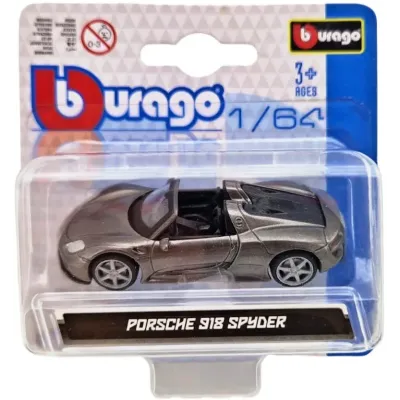 Bburago auto 1:64 mix - žltá - Porsche
