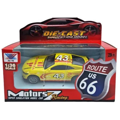 Ford Mustang auto kovové na spätné naťiahnutie 1:36 - červená