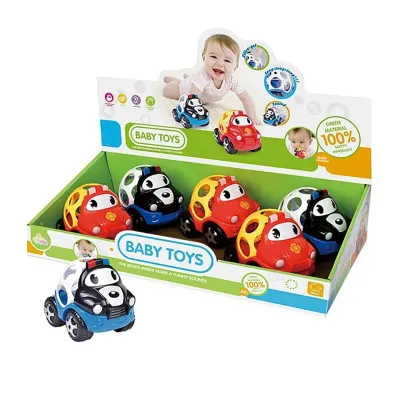 Hrkálka auto záchranári 11cm - modrá