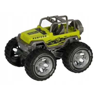Jeep auto s veľkými kolesami na zotrvačník 13cm - modrá