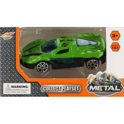 Kovový osobný automobil 7cm - žltá