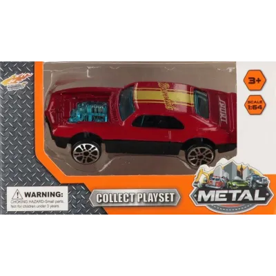 Kovový osobný automobil 7cm - žltá