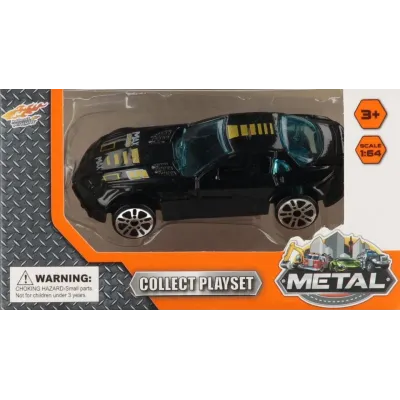 Kovový osobný automobil 7cm - žltá