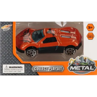 Kovový osobný automobil 7cm - žltá