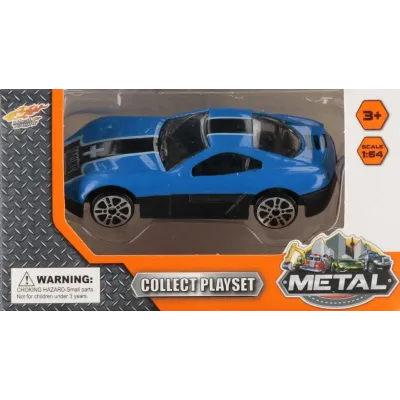 Kovový osobný automobil 7cm - žltá