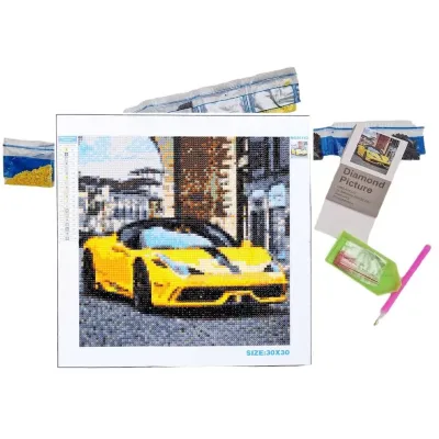 Kreatívny set diamond painting 30x30cm - auto