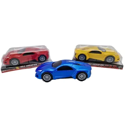 Športové auto na zotrvačník 17cm - žltá