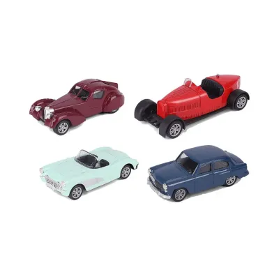 Veterán auto kovový model 10,5cm - modrá