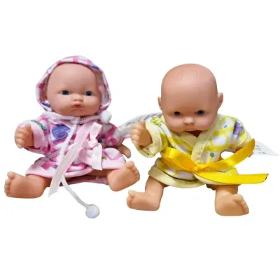 Bábätko v župane 11cm - žltá