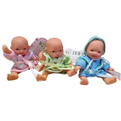 Bábätko v župane 11cm - žltá