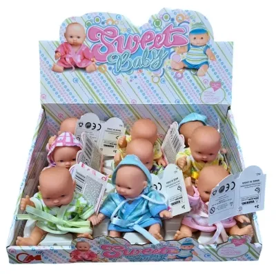 Bábätko v župane 11cm - žltá