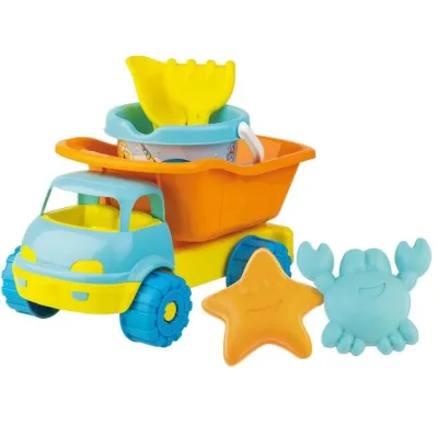 Nákladné auto so sadou do piesku Crazy Fish 5ks