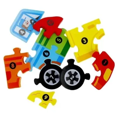 Skladačka drevené puzzle auto