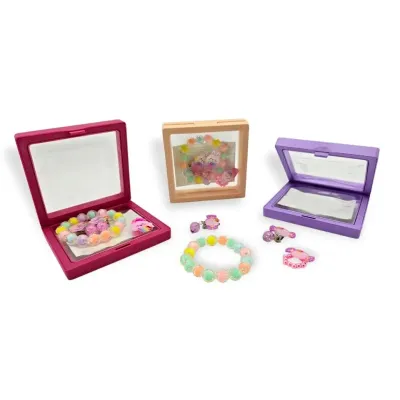 Korálkové šperky s doplnkom sada 9cm - ružová