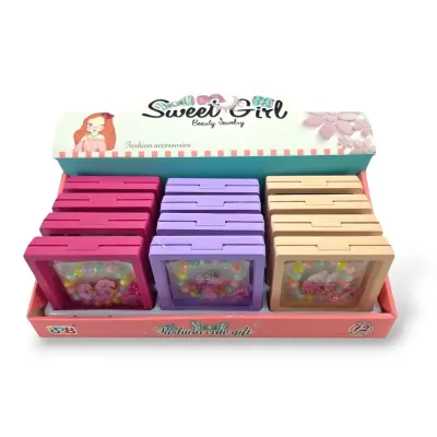 Korálkové šperky s doplnkom sada 9cm - ružová