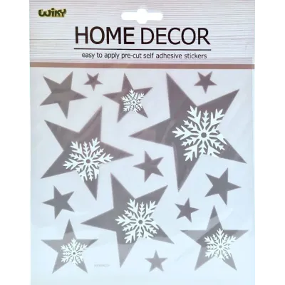 Vianočná dekoračná nálepka 18x23cm - vianočné gule