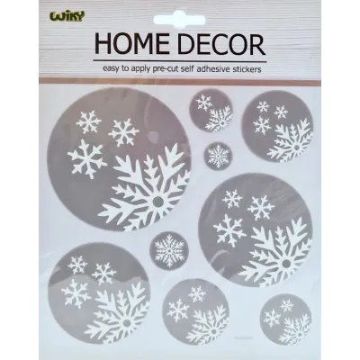 Vianočná dekoračná nálepka 18x23cm - vianočné gule