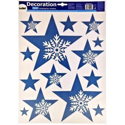 Vianočná dekoračná nálepka 29x39cm - vianočné gule